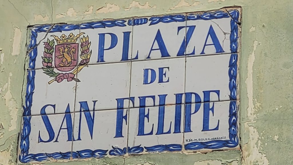 Plaza San Felipe en Zaragoza